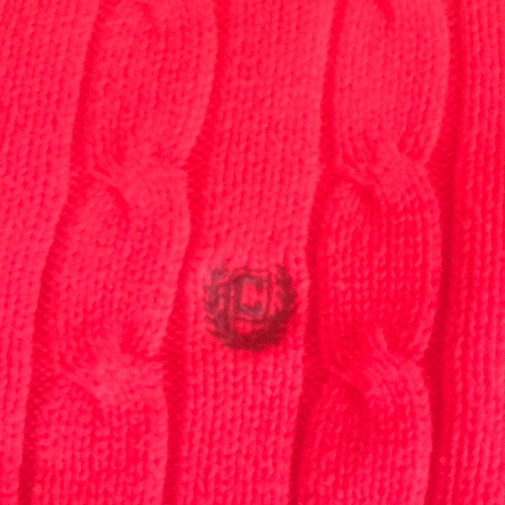 Chaps petite small red long sleeve v-neck sweater - Picture 2 of 3